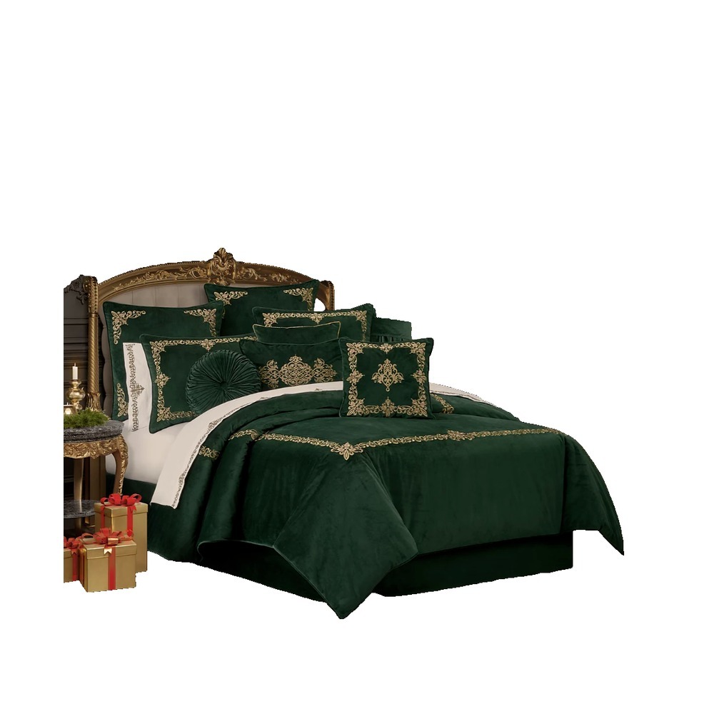 J QUEEN NEW YORK Noelle 3-Pc. King Duvet Cover Set Evergreen